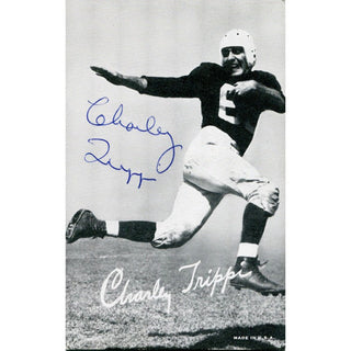 Charley Trippi Autographed Black & White Postcard