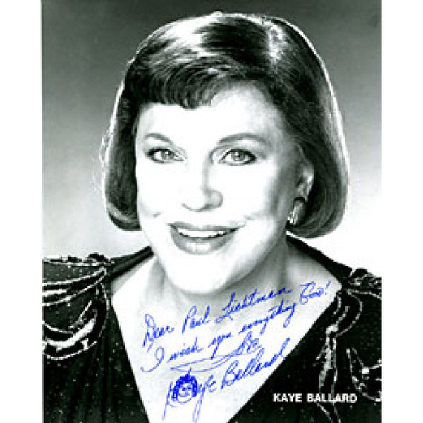 Kaye Ballard Autographed / Signed Black & White 8x10 Photo
