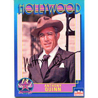 Anthony Quinn Autographed / Signed 1991 Hollywood Card