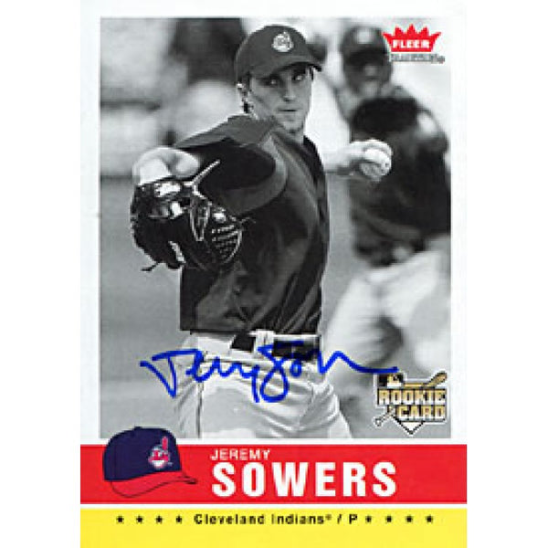Jeremy Sowers Autographed / Signed 2006 Fleer No.85 Cleveland Indians Baseball Rookie Card