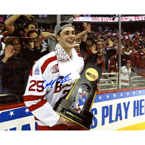 Colby Cohen Autographed / Signed Holding NCAA National Champion Trophy 8x10 Photo
