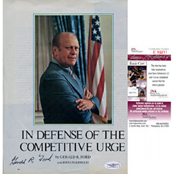 Gerald Ford Autographed / Signed Magazine Cover (James Spence)