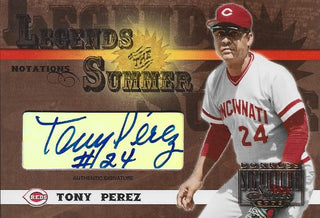 Tony Perez Autographed Donruss Signature Series Card #188/250