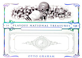 Otto Graham Unsigned 2007 Donruss National Treasures Playoff Card