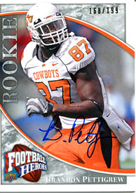 Brandon Pettigrew Autographed / Signed 2009 Upper Deck Card