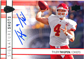 Tyler Thigpen Autographed / Signed 2009 Upper Deck Card