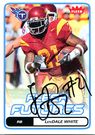 LenDale White Autographed / Signed 2006 Fleer Card