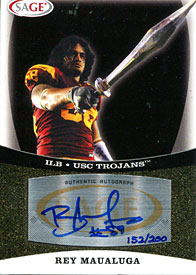 Ray Maualuga Autographed / Signed 2009 Sage Card