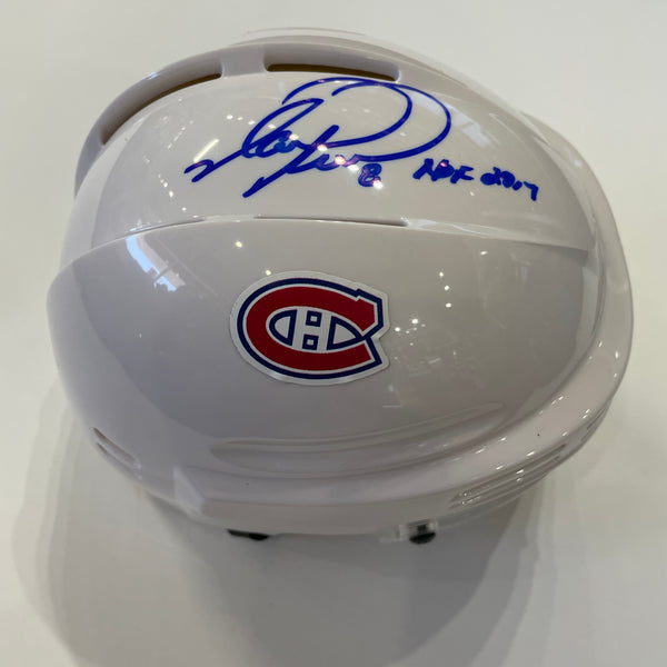 Mark Recchi HOF 2017 Autographed Montreal Canadians Mini Helmet (JSA)