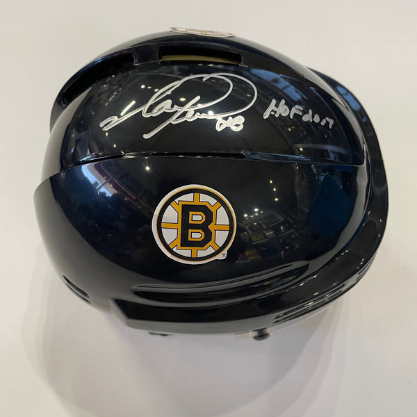 Mark Recchi HOF 2017 Autographed Boston Bruins Mini Helmet