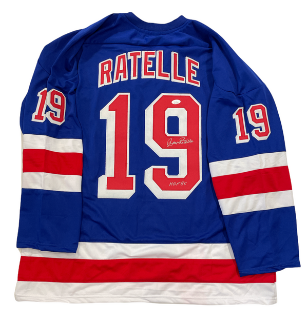 Jean Ratelle "HOF 85" Autographed New York Rangers Jersey (JSA)