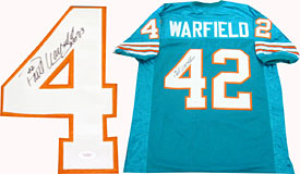 Paul Warfield HOF 83 Autographed / Signed Miami Dolphins Jersey (JSA)