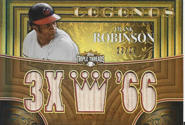 Frank Robinson Topps Triple Threads Game Used Memorabilia Card #23/27