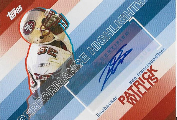 Patrick Willis Autographed Topps Card