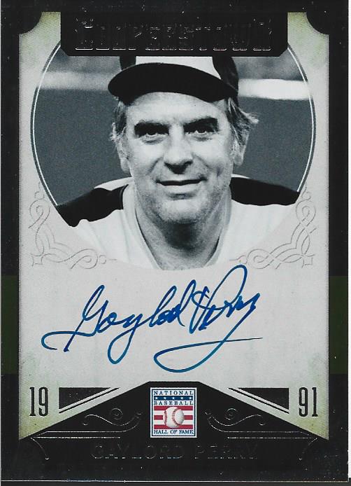 Gaylord Perry Autographed Panini Card