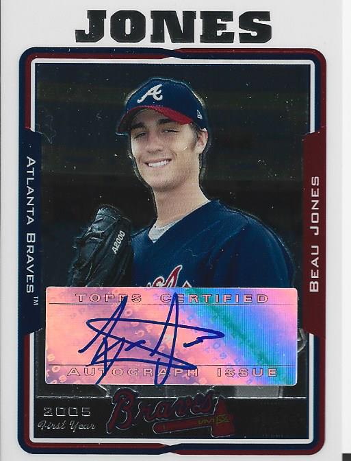 Beau Jones 2005 Autographed Topps Chrome Rookie Card