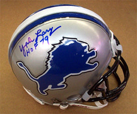 Yale Lary Autographed / Signed Lions Mini Helmet