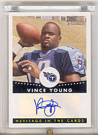 Vince Young 2006 Topps Heritage Football Autographed Card HCA-VY