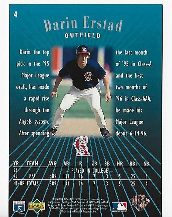 Darin Erstad 1996 Upper Deck SP #4 Rookie Card