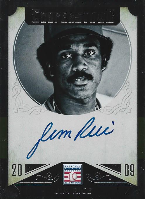 Jim Rice Autographed Panini Card