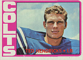 Ted Hendricks 1972 No.93 Indianapolis Colts Football Card