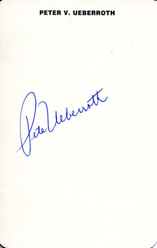 Peter Ueberoth Autographed 3x5 Card