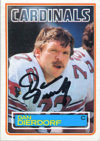 Dan Dierdorf Autographed/Signed 1983 Topps Card