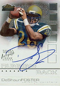 DeShaun Foster Signed 2002 Topps Finest ROOKIE CARD