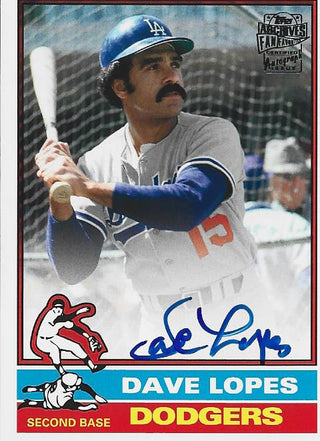 Dave Lopes Autographed Topps Archives Fan Favorites Card