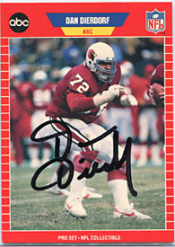 Dan Dierdorf Autographed/Signed 1989 Pro Set Card