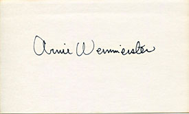 Arnie Weinmeister Autographed / Signed 3x5 Card