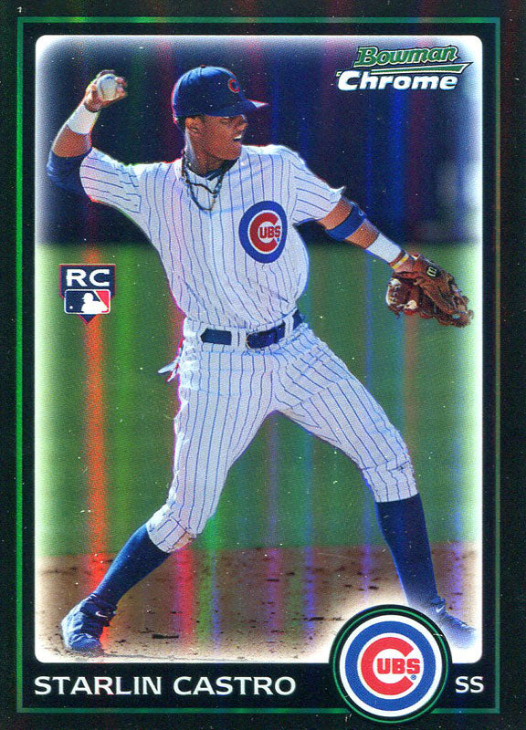 Sterlin Castro Unsigned 2010 Bowman Chrome Rookie Card