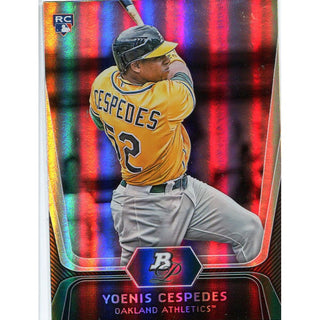 Yoenis Cespedes Unsigned 2012 Bowman Platinum Rookie Card