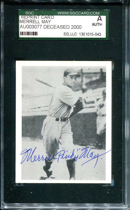 Merrell May Autographed 1988 Reprint Card