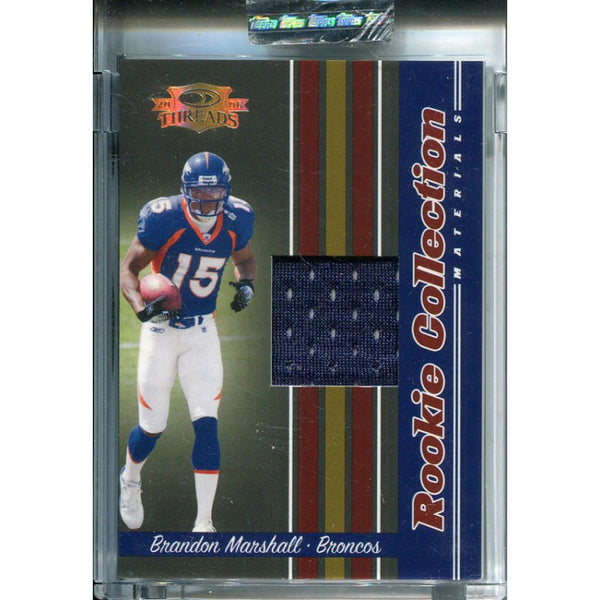 Brandon Marshall Unsigned 2006 Donruss Threads Rookie Card
