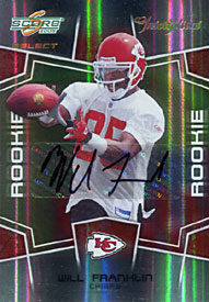 Will Franklyn Signed 2008 Score Select Rookie Card