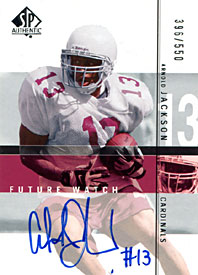 Arnold Jackson Signed 2001 UpperDeck Rookie Card