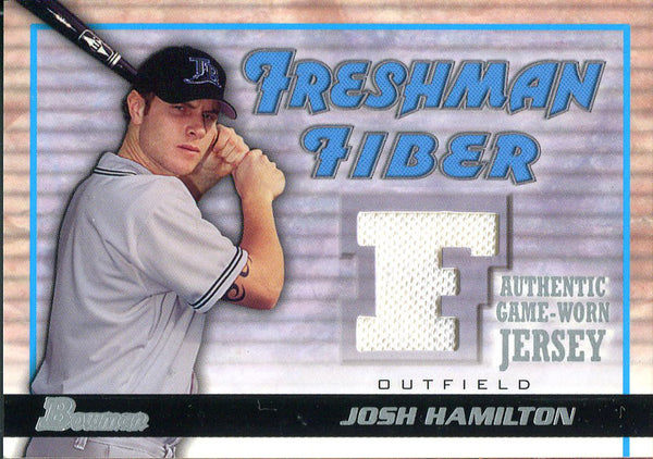 Josh Hamilton Unsigned 2002 Bowman Jersey Card