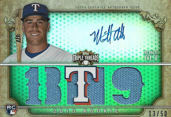 Mike Olt 2013 Autographed Topps Rookie Card #13/50