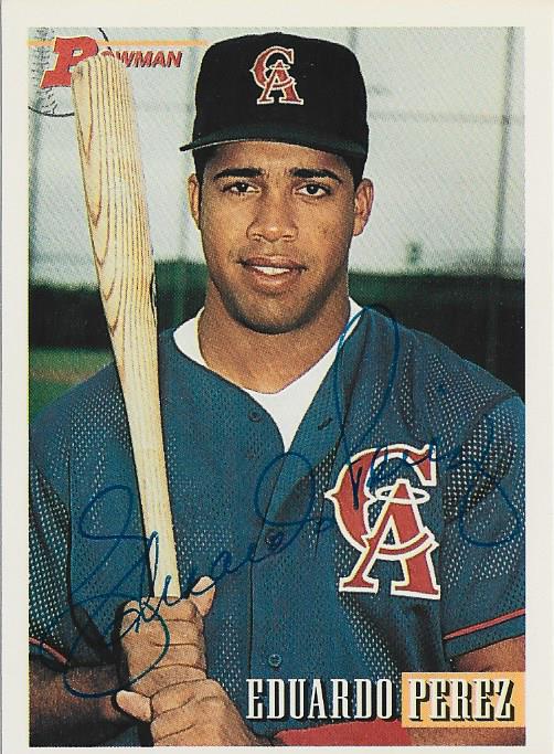 Eduardo Perez Autographed Bowman 1993 Card