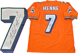 Chad Henne Autographed / Signed Authentic Miami Dolphins Orange Jersey