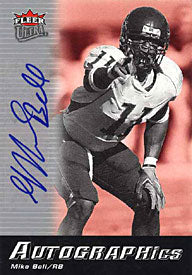 Mike Bell Autographed / Signed 2006 Fleer Ultra Insert Card UL-MI - Denver Broncos