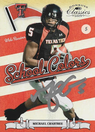Michael Crabtree Autographed 2009 Donruss Card