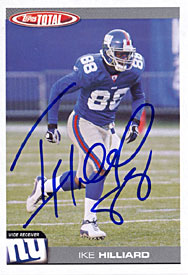 Ike Hilliard Autographed / Signed 2004 Topps No.43 Football Card