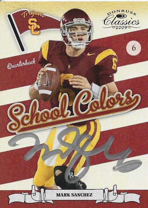 Mark Sanchez Autographed 2009 Donruss Card