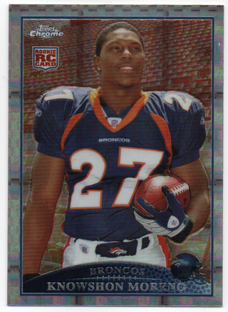 Knowshon Moreno 2009 Topps Chrome Refractor Rookie Card