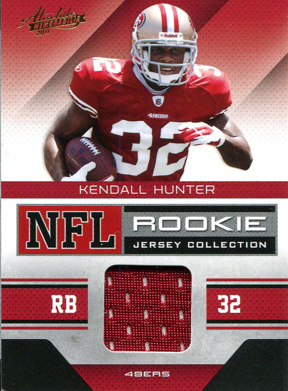 Kendall Hunter Unsigned 2011 Absolute Memorabilia Rookie Jersey Card