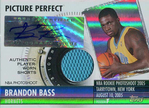 Brandon Bass Autographed 2005 Topps Rookie Jersey Card