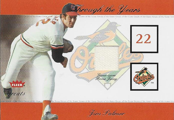 Jim Palmer Fleer Greats Jersey Card