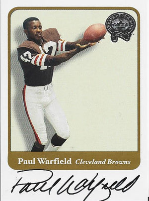 Paul Warfield Autographed 2001 Fleer Card